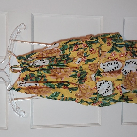 Farm Rio Yellow Biriba Midi Sleeveless Dress - Picture 8 of 16